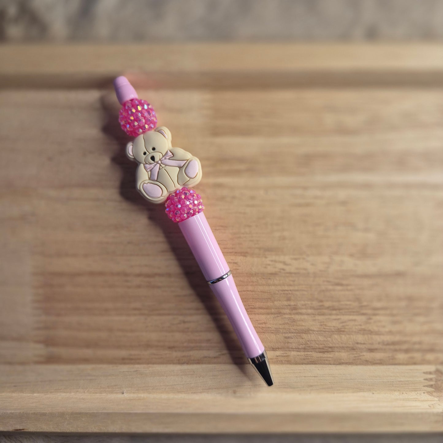 Kugelschreiber mit Bär Pink | Rosa