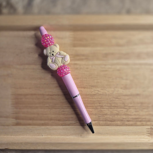 Kugelschreiber mit Bär Pink | Rosa