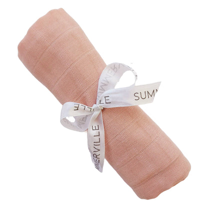 Bio-Babymusselin-Decke Pfirsich