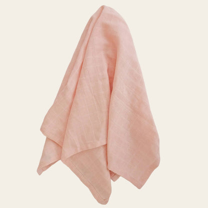 Bio-Babymusselin-Decke Pfirsich