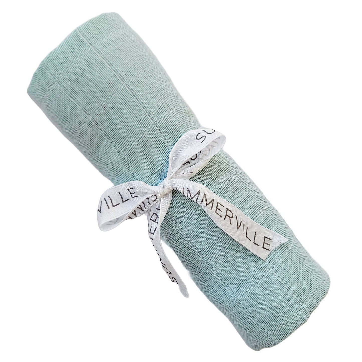Bio-Babymusselin-Decke Eisblau