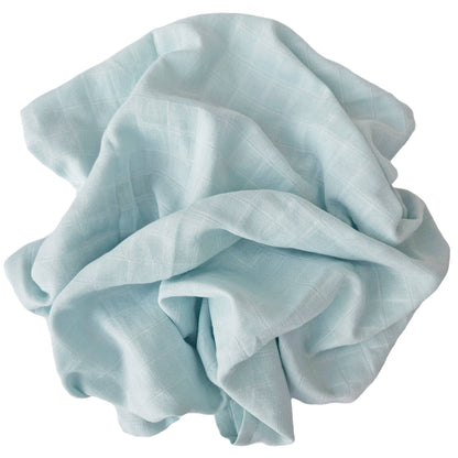 Bio-Babymusselin-Decke Eisblau