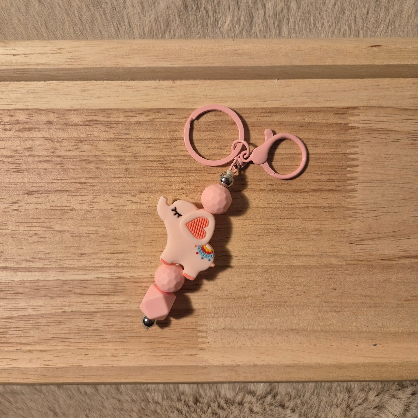 Schlüsselanhänger Elefant | Rosa