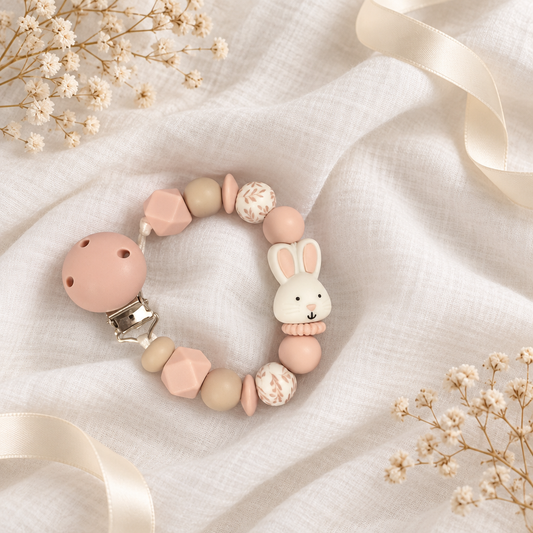 Schnullerkette mit Gänseblümchen